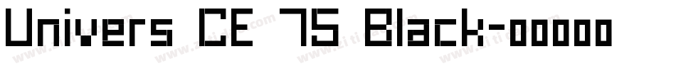 Univers CE 75 Black字体转换